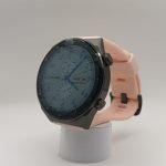 Smartwatch DT3 Pro Max rosado con pantalla táctil y correa de silicona
